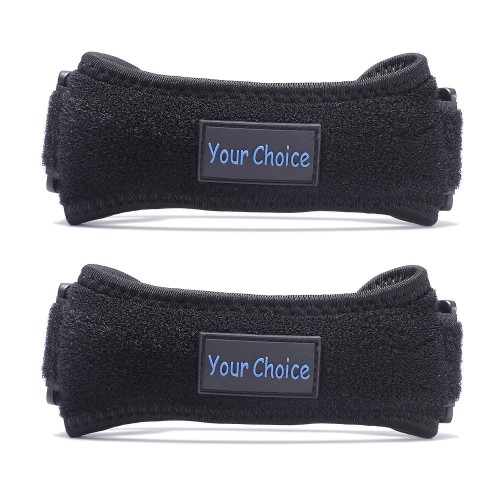 Unisex Fully Adjustable Two Velcro Patella Tendon Knee Strap - Pair